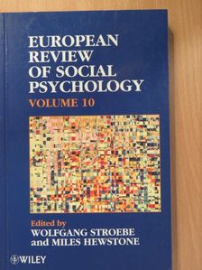 Klaus Fiedler - European Review of Social Psychology 10. [antikvár]