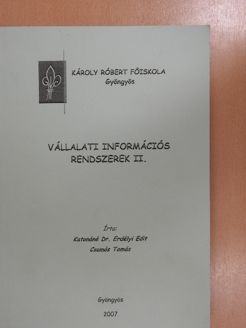 Csomós Tamás - Vállalati információs rendszerek II. [antikvár]