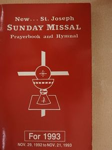 New... St. Joseph Sunday Missal Prayerbook and Hymnal for 1992-1993 [antikvár]