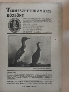 Bábonyi Endre - Természettudományi Közlöny 1931. januárius 1. [antikvár]