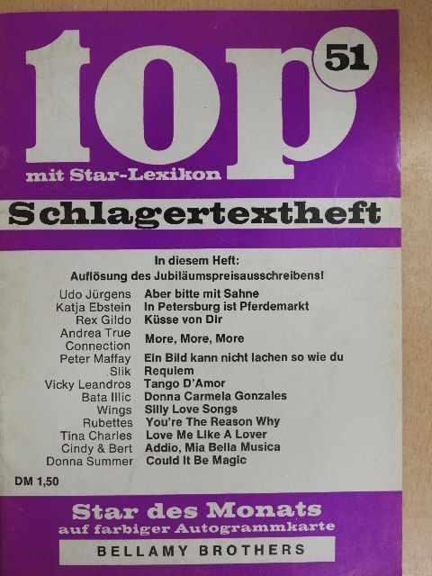 Andrea True - Top Schlagertextheft 51 [antikvár]