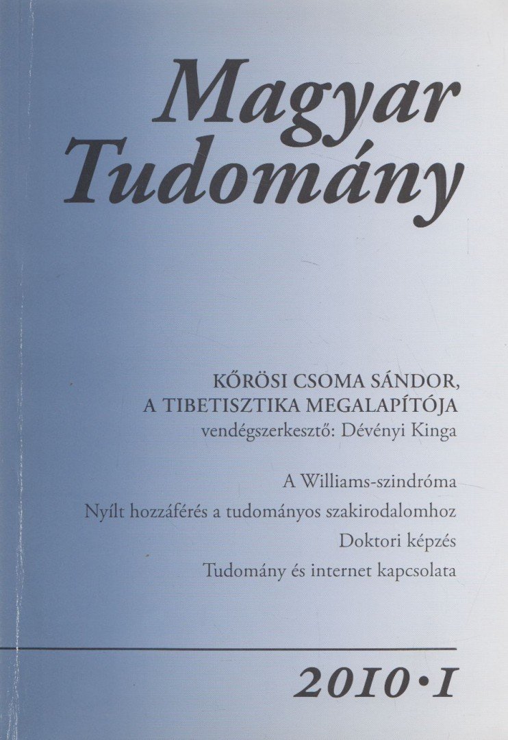CSÁNYI VILMOS - Magyar Tudomány 2010/1. [antikvár]