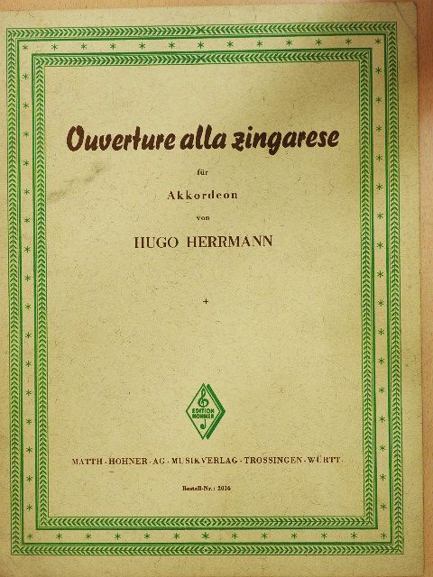 Hugo Herrmann - Ouverture alla zingarese für Akkordeon [antikvár]
