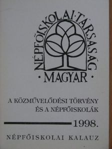 A közművelődési törvény és a népfőiskolák [antikvár]