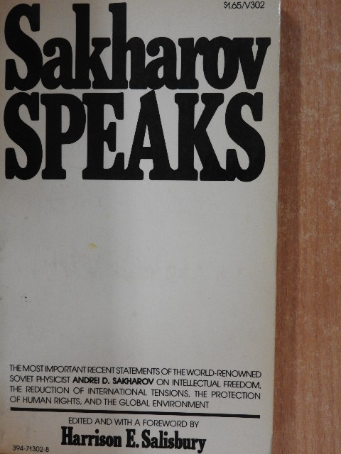 Andrei D. Sakharov - Sakharov Speaks [antikvár]