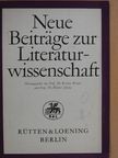 Neue Beiträge zur Literaturwissenschaft [antikvár]