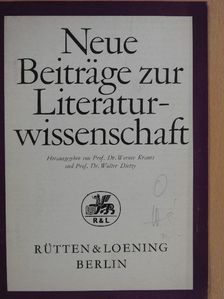 Neue Beiträge zur Literaturwissenschaft [antikvár]