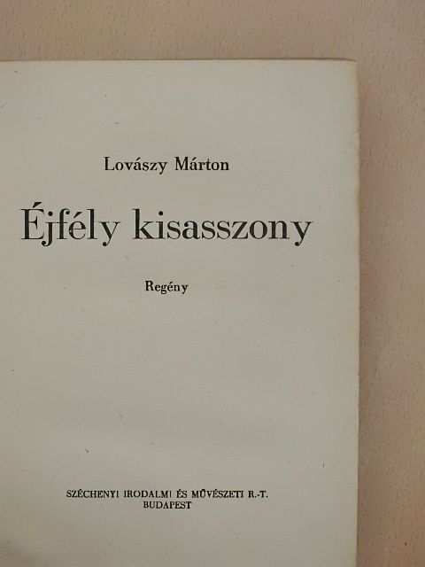 Lovászy Márton - Éjfély kisasszony [antikvár]