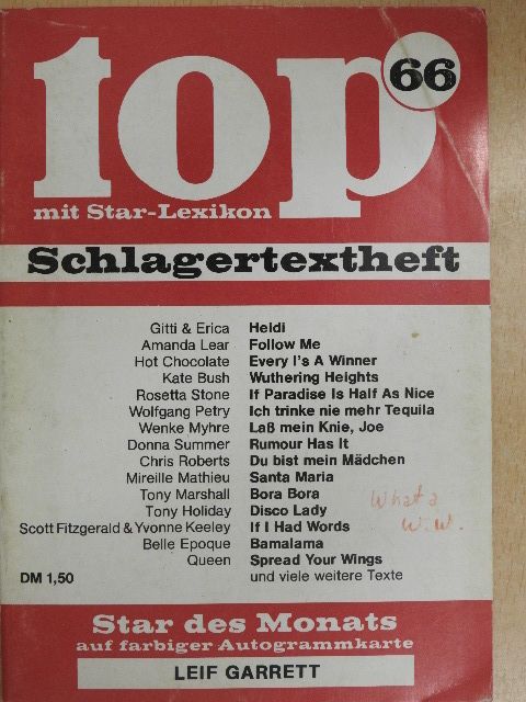 Amanda Lear - Top Schlagertextheft 66 [antikvár]
