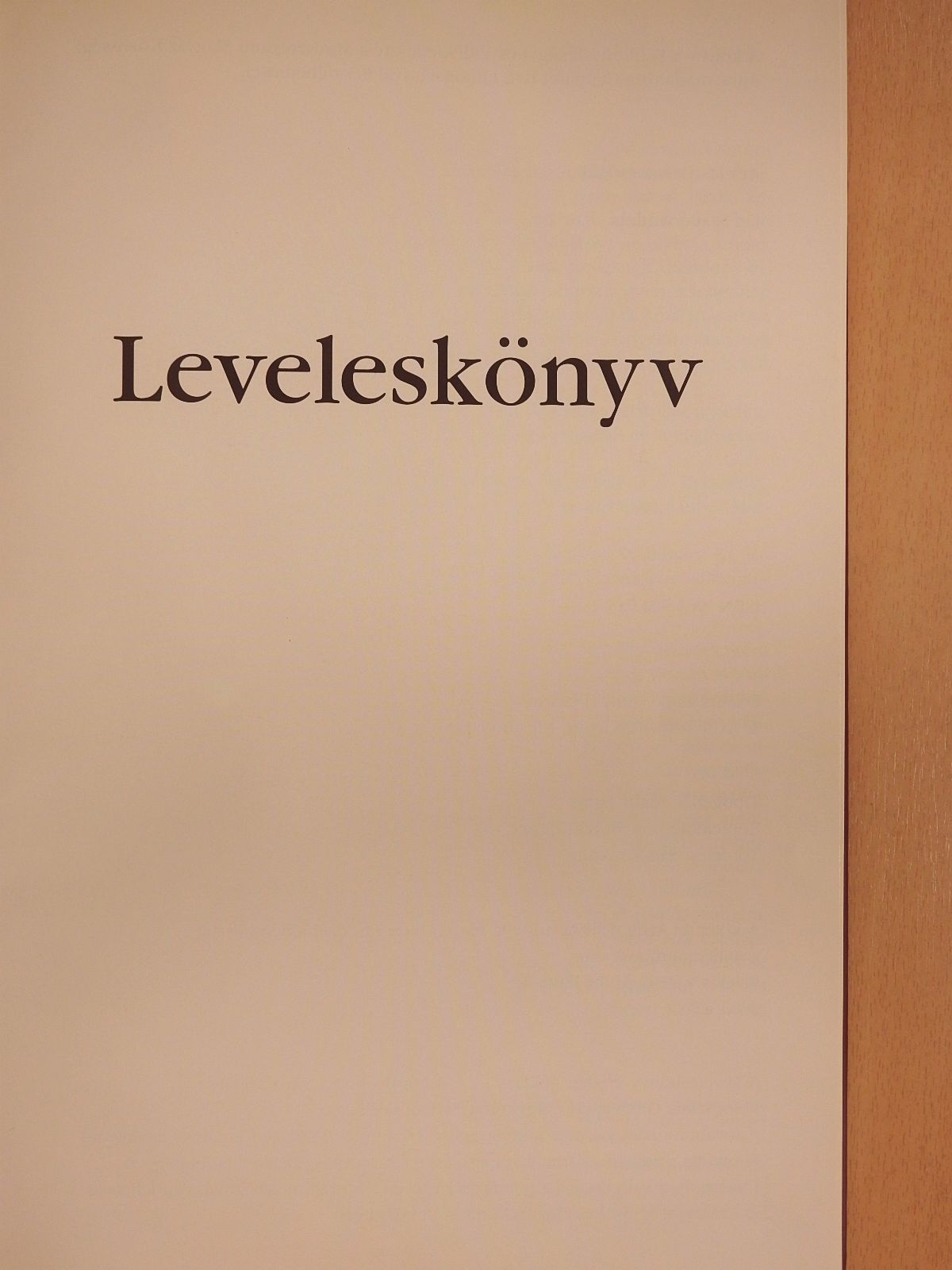 Dr. Szabó András - Leveleskönyv [antikvár]