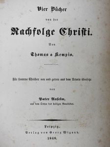 Thomas Kempis - Vier Bücher von der Nachfolge Christi (gótbetűs) [antikvár]