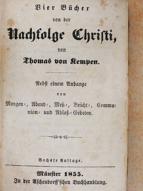 Thomas von Kempen - Vier Bücher von der Nachfolge Christi (gótbetűs) [antikvár]