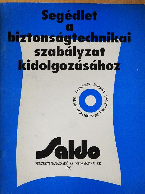 Marik Miklós - Segédlet a biztonságtechnikai szabályzat kidolgozásához [antikvár]