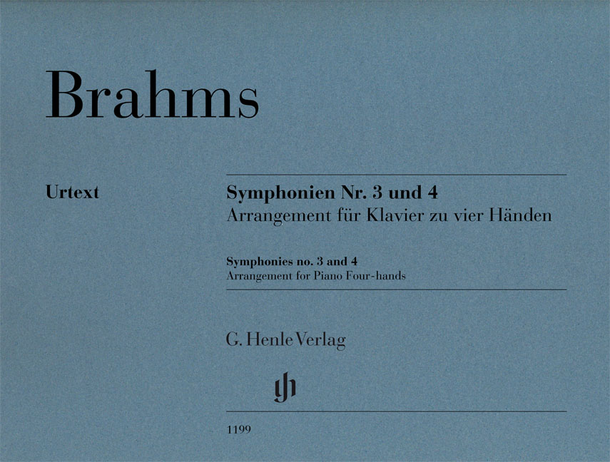 BRAHMS... - SYMPHONIEN NR. 3 UND 4. ARR. FÜR KLAVIER ZU VIER HAENDEN