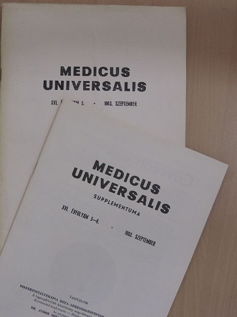 Dr. Bíró Éva - Medicus Universalis 1983. szeptember/Supplementum [antikvár]