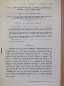 G. Bidló - Comparative study of the mineral composition of red clays of hungary [antikvár]