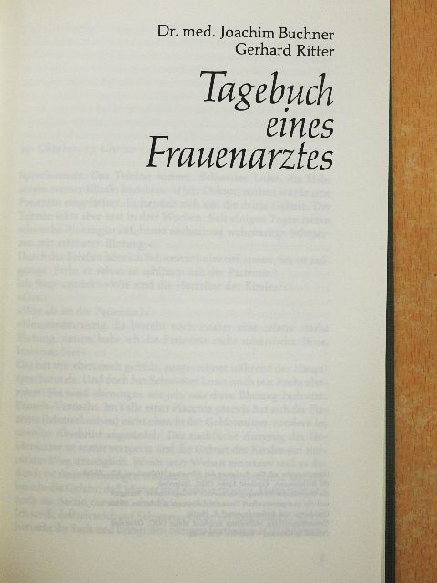 Dr. med. Joachim Buchner - Tagebuch eines Frauenarztes [antikvár]