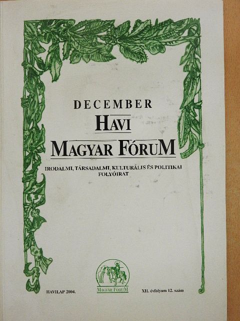 Balogh József - Havi Magyar Fórum 2004. december [antikvár]