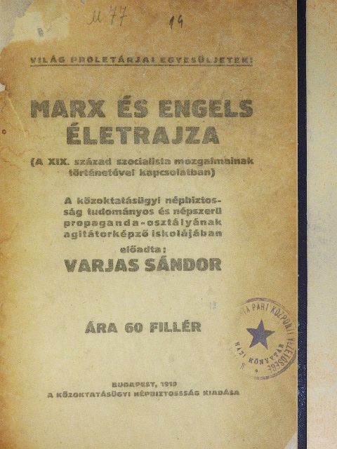 Varjas Sándor - Marx és Engels életrajza [antikvár]