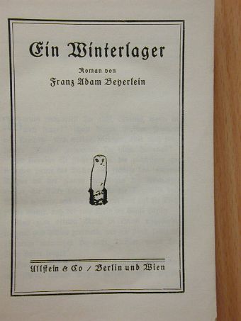 Franz Adam Beyerlein - Ein Winterlager (gótbetűs) [antikvár]
