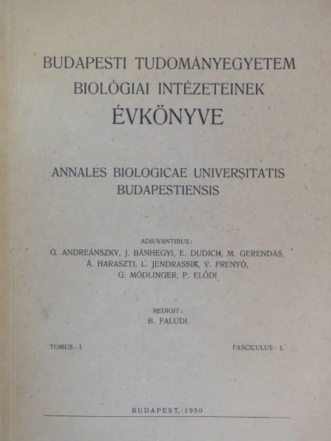 Andreánszky Gábor - Budapesti Tudományegyetem Biológiai Intézetének Évkönyve 1950. [antikvár]