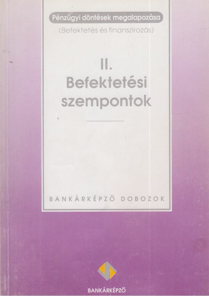 Martin Hajdu György - Befektetési szempontok [antikvár]