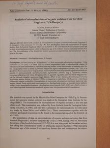 Sütőné Szentai Mária - Analysis of microplanktons of organic sceleton from borehole Nagykozár 2 (S-Hungary) (dedikált példány) [antikvár]