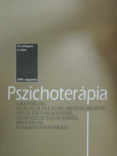 Bartha Dávid Péter - Pszichoterápia 2009. augusztus [antikvár]