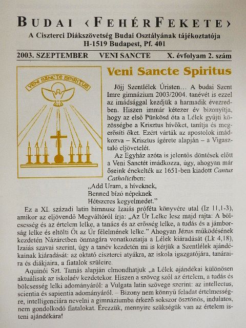 Dr. Balogh Endre - Budai FehérFekete 2003. szeptember [antikvár]