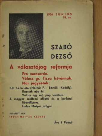Szabó Dezső - A választójog reformja [antikvár]