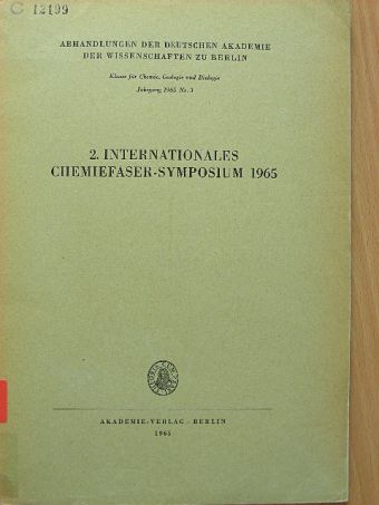 Günther von Hornuff - 2. Internationales Chemiefaser-Symposium 1965 [antikvár]