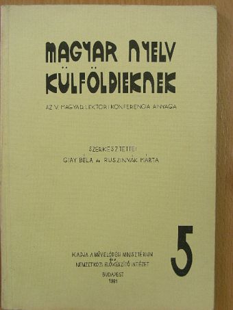 Bethlenfalvy Géza - Magyar nyelv külföldieknek 5. [antikvár]