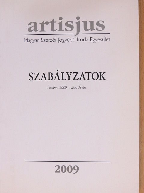 Szabályzatok 2009 [antikvár]