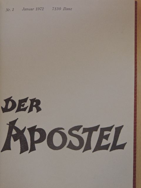 Blum Franz Christian - Der Apostel Januar-Dezember 1972. [antikvár]