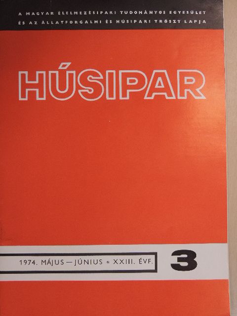 Baska F. - Húsipar 1974. május-június [antikvár]