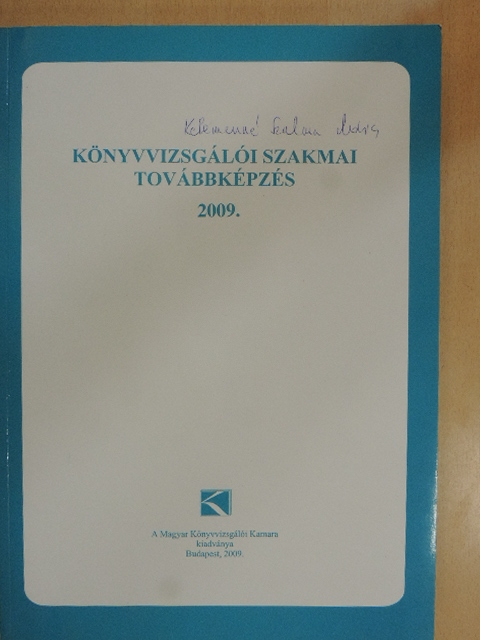 Borus Judit - Könyvvizsgálói szakmai továbbképzés 2009. [antikvár]