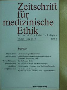 Annemarie Ohler - Zeitschrift für medizinische Ethik 1994/3 [antikvár]