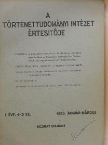 B. F. Porsnyev - A Történettudományi Intézet értesítője 1950. január-március [antikvár]