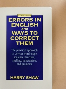 Harry Shaw - Errors in English And Ways to Correct Them [antikvár]
