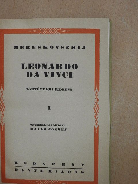 Mereskovszkij - Leonardo da Vinci I-II. [antikvár]