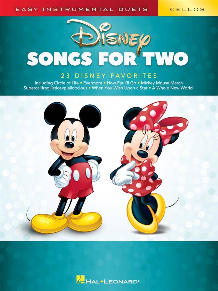 DISNEY SONGS FOR TWO. EASY INSTRUMENTAL DUETS, CELLOS