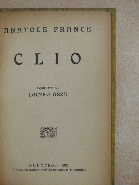 Anatole France - Clio [antikvár]