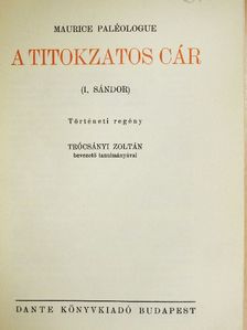 Maurice Paléologue - A titokzatos cár [antikvár]