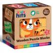 Kids Hits: Fa puzzle kocka - Színes állatkert