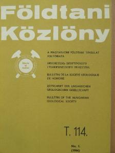Brezsnyánszky K. - Földtani Közlöny 1984/1. [antikvár]