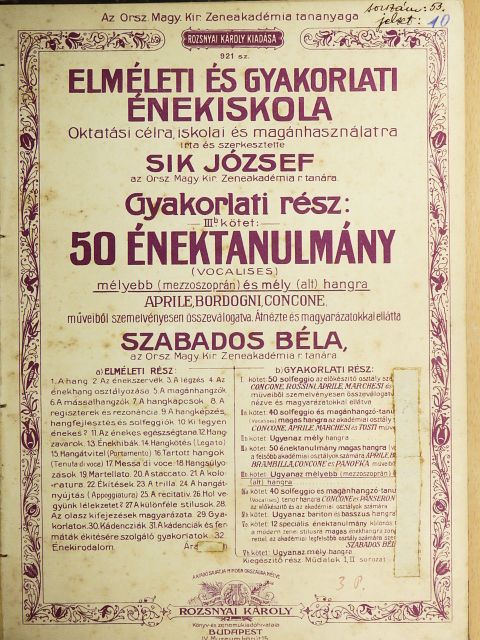 Elméleti és gyakorlati énekiskola III/b. [antikvár]