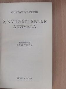 Gustav Meyrink - A nyugati ablak angyala [antikvár]