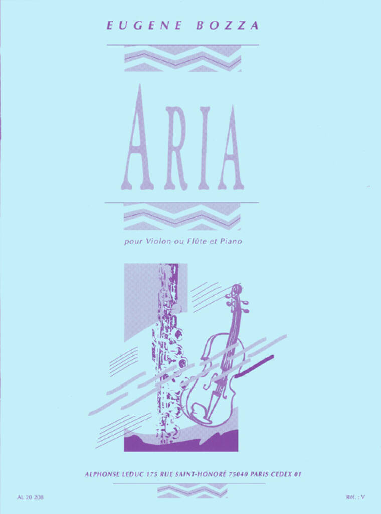 BOZZA, EUGENE - ARIA POUR VIOLON OU FLUTE ET PIANO
