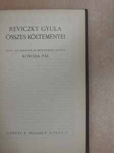 Reviczky Gyula - Reviczky Gyula összes költeményei [antikvár]