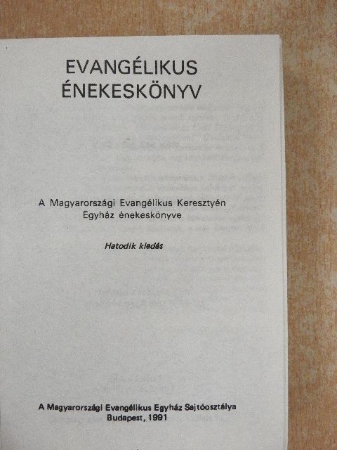 Evangélikus énekeskönyv [antikvár]